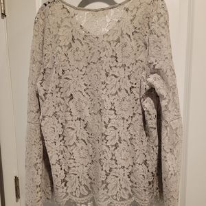 Blouse lace top. Size xl